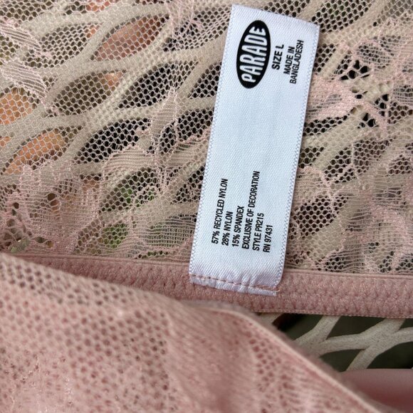 pink Parade longline bralette ~ size ~ L - Picture 2 of 2